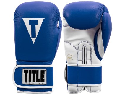 Title Boxing Pro Style 3.0 kožené tréninkové rukavice - modro/bílé | MMAshop.eu
