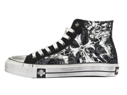 AFFLICTION JUMP HI-TOP TENISKY - ČERNO/BÍLÉ