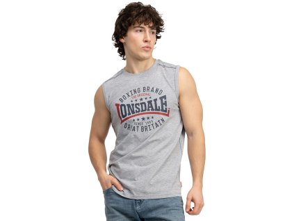 Lonsdale St. Agnes pánské tílko - šedo/modro/červené