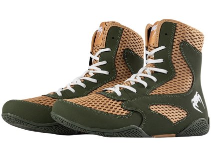 Venum Contender boxerské boty - zeleno/béžové