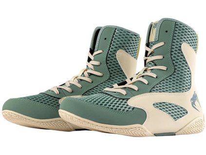 Venum Contender boxerské boty - sv. zelená/slonová kost