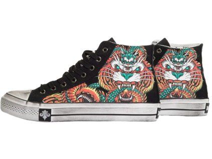 Affliction Flame & Fable Hi-Top boty - černé