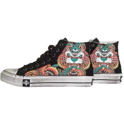 Affliction Flame & Fable Hi-Top Shoes - Black