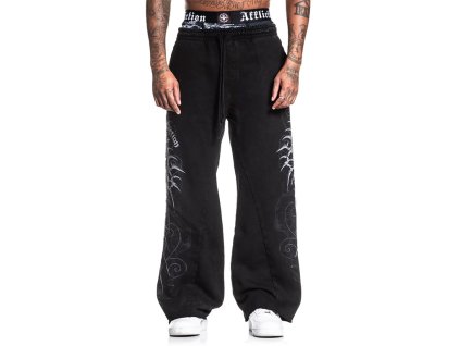 Afflition Skeleton tepláky - černé