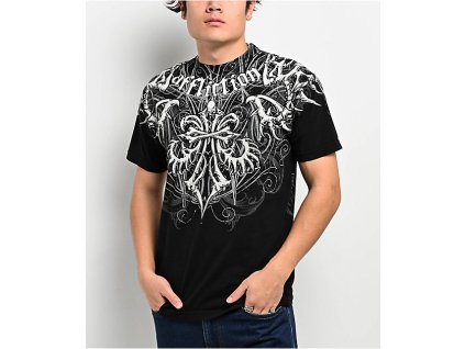 Affliction Skeleton Black T Shirt 383222 front US
