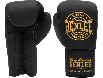 Benlee Warren kožené šněrovací rukavice Large - černo/zlaté