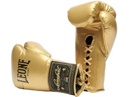 Leone 1947 boxerské rukavice Orlando Classico šněrovací - zlaté