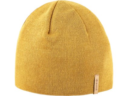 Kama pletená Merino čepice A02 - žlutá