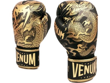 Venum Dragon's Flight boxerské rukavice - černo/bronzové
