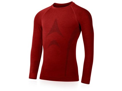 Wolf pánské bezešvé merino triko - červené