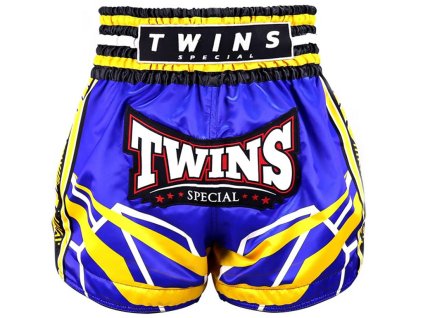 Twins Racing thajské šortky - modro/žluto/černé
