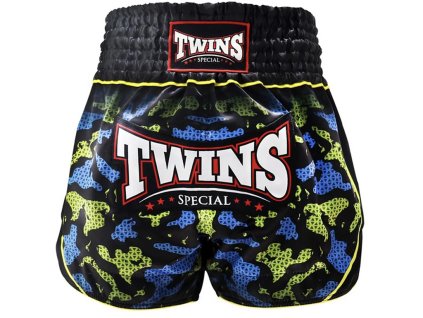 Twins Atlas thajské šortky - černo/modro/zelené