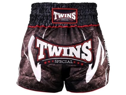 Twins Rusty thajské šortky - černo/bílo/červené