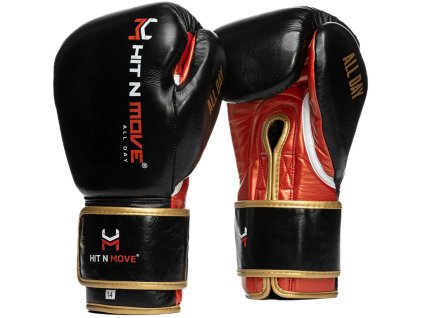 HIT N MOVE All Day® Pro Agility boxerské rukavice Hook and Loop -  Origin černé