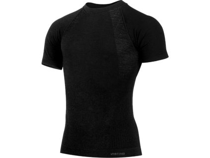 Lasting MABEL pánské merino triko - černé