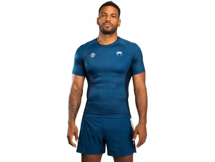 Venum x Roger Gracie Academy rashguard krátký rukáv - modrý