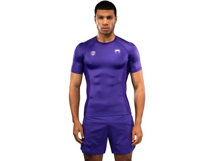 Venum x Roger Gracie Academy rashguard krátký rukáv - fialový