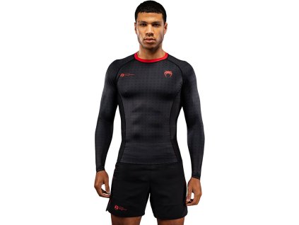 Venum x Roger Gracie Signature rashguard dlouhý rukáv - černo/červený