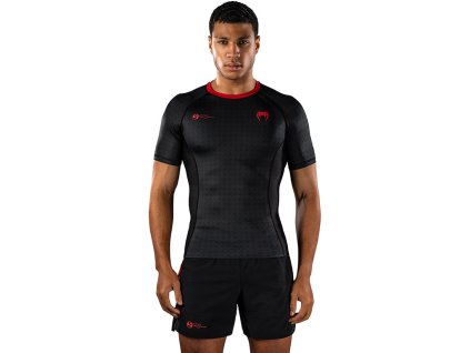 Venum x Roger Gracie Signature rashguard krátký rukáv - černo/červený
