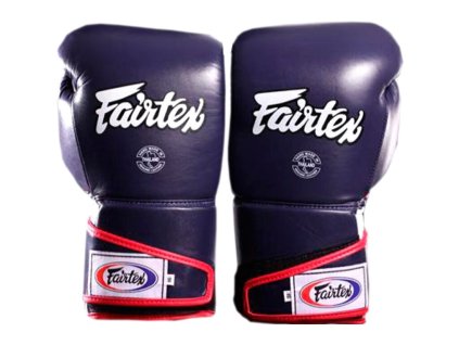 Fairtex BGV6 kožené boxerské rukavice - modro/bílo/červené