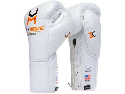 HIT N MOVE Compact šněrovací boxerské rukavice - bílé