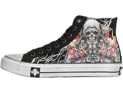 AFFLICTION PHANTOM FIRE HI-TOP TENISKY - ČERNÉ