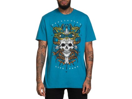 AFFLICTION ROADHOUSE TRIČKO - MODRÉ