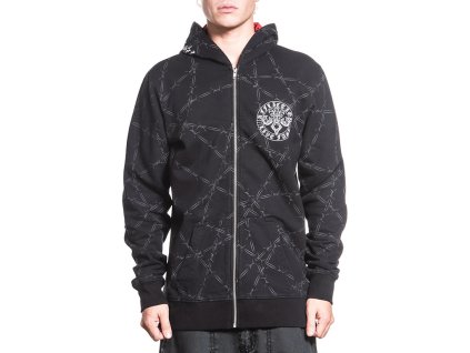 AFFLICTION IRON BRIAR MIKINA NA ZIP - ČERNÁ