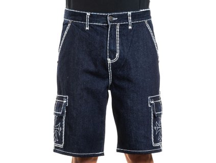AFFLICTION WIDE LEG CARGO ŠORTKY - MODRÉ