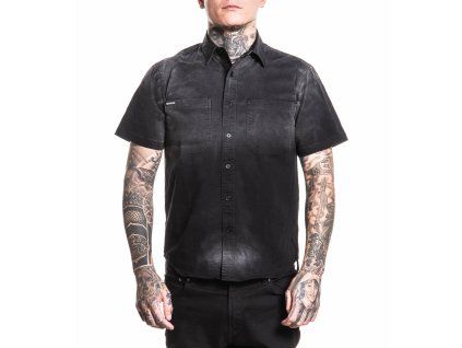 Affliction Deaths Reflection Shirt - Black Potassium Spray