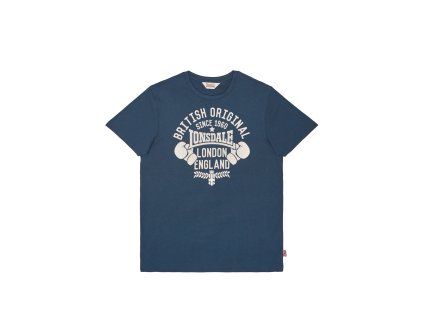 Lonsdale Catterick pánské tričko - modro/okrové