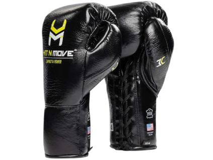 HIT N MOVE Compact 14oz Conditioning gloves (Lace Up) - Black