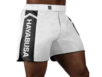 Hayabusa Icon MMA Mid-Thigh Shorts - white/black