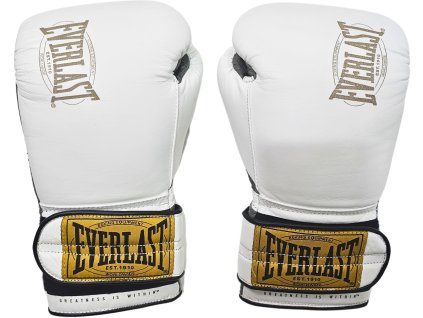 Everlast kožené boxerské rukavice 1910 Classic Sparring - bílé