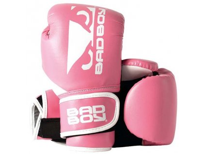 Boxerské rukavice Bad Boy Zeus - růžovo/bílé (Velikost 12oz)