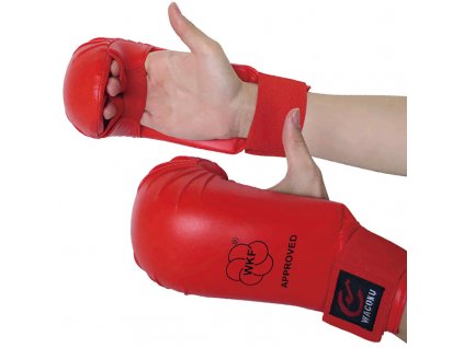 Wacoku Sparringové rukavice na karate WKF - červené (Velikost S)