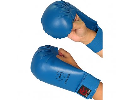 Wacoku Sparringové rukavice na karate WKF - modré (Velikost M)