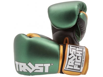 TrustFight boxerské rukavice Squire - zeleno/černo/zlaté (Velikost 14oz)