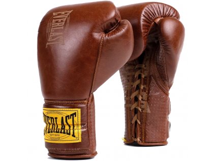 Everlast boxerské šněrovací rukavice 1910 - hnědé (Velikost 12oz)