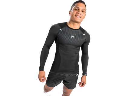 Venum Biomecha Rashguard, dlouhý rukáv - černo/šedý (Velikost XXL)