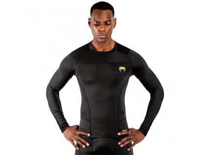 Venum G-Fit Rashguard, dlouhý rukáv - černo/zlatý