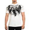 Affliction Crows pánské tričko - vintage bílé