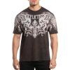 Affliction Winged Up pánské tričko - hnědé