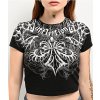 Affliction Skeleton Black Crop T Shirt 388484 alt1 US