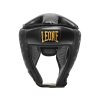 Leone 1947 DNA boxerská helma bez lícnic - černo/zlatá