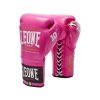 Leone 1947 Shock Plus kožené šněrovací boxerské rukavice - růžové