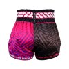 Twins Maze thajské šortky - černo/růžovo/fialové