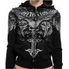AFFLICTION DEATH EYES DÁMSKÁ MIKINA - ČERNÁ