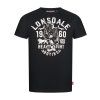 Lonsdale pánské tričko Minver - Černo/Béžové