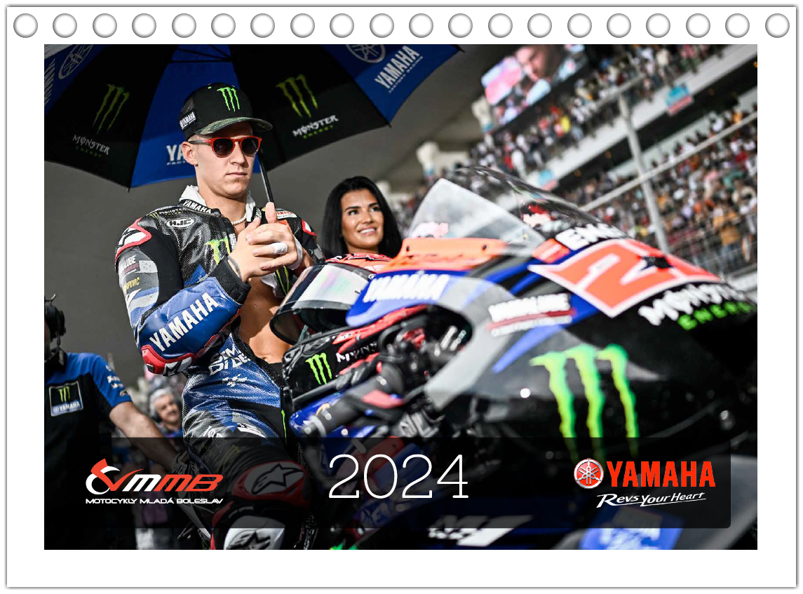 Nástěnné kalendáře Yamaha Motorcycles a Racing 2024